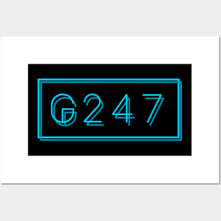 G247 logo glitched v3 Posters and Art